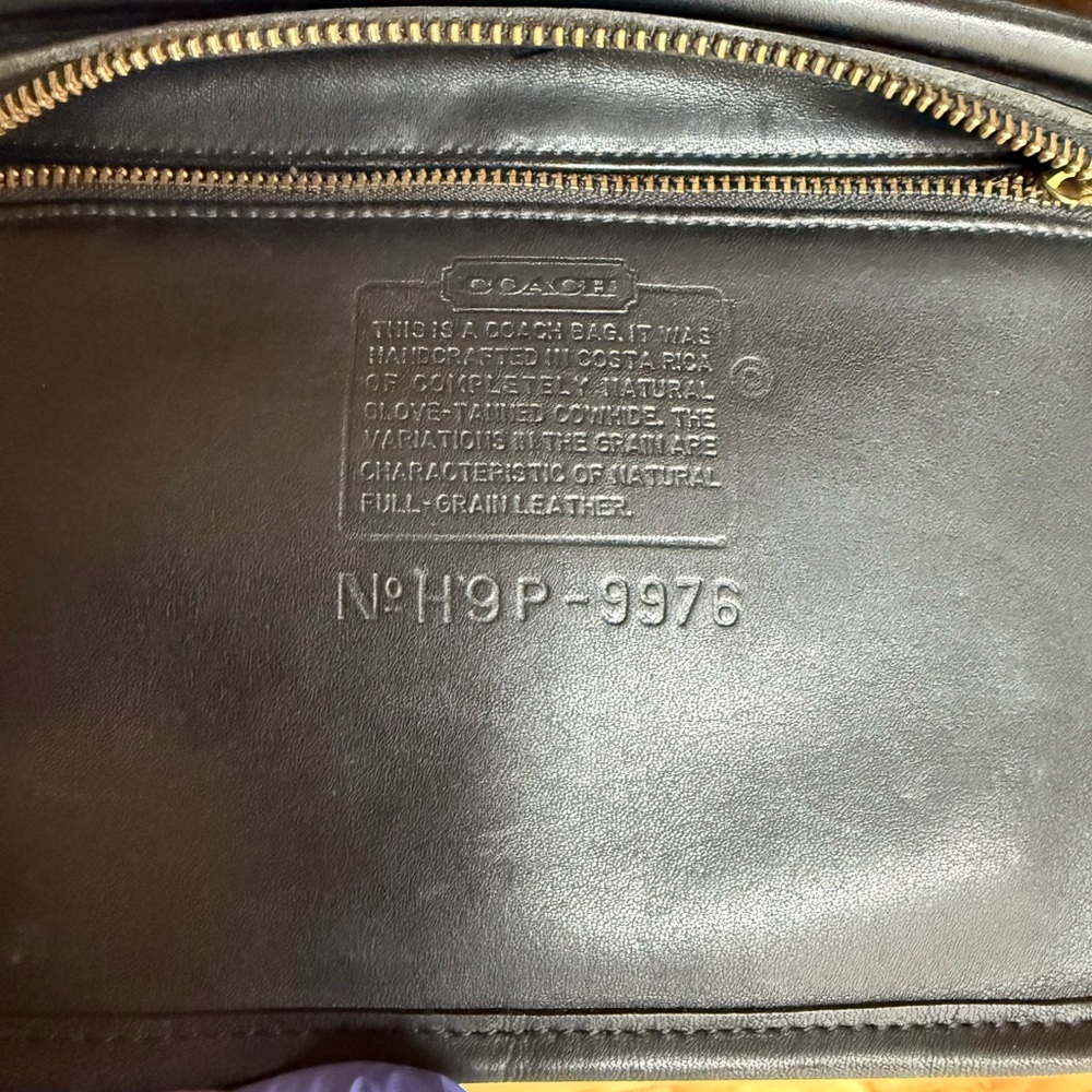 Vintage Coach Anderson Black Glove Tanned Leather Crossbody Bag Style 9976 - Picture 12 of 12